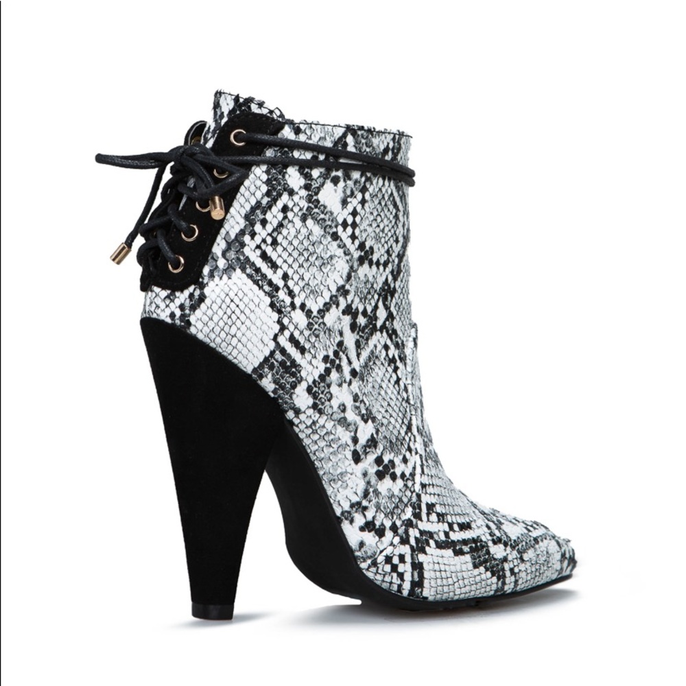 Snakeskin booties NEVER BEEN WORN